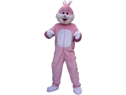 DEGUISEMENT ADULTE PELUCHE LAPIN ROSE TAILLE UNIQUE