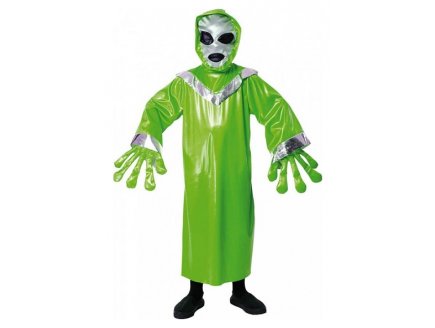 DEGUISEMENT ALIEN VERT 7/8 ANS - COSTUME EXTRATERRESTRE, MARTIEN