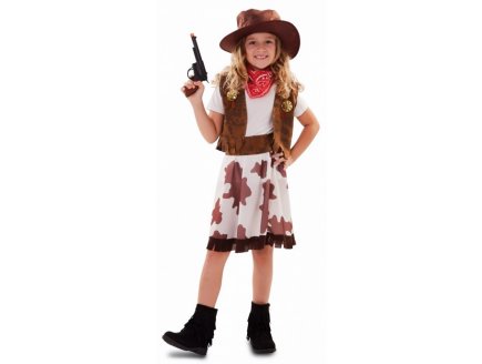 DEGUISEMENT COW GIRL 10/12 ANS FILLE - PANOPLIE WESTERN, FAR WEST - COSTUME ENFANT