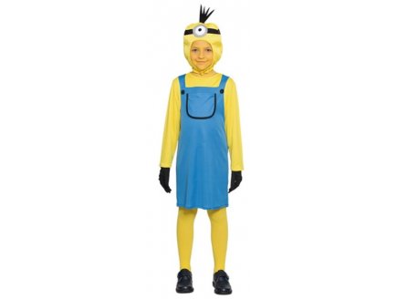 DEGUISEMENT CREATURE JAUNE MINION 7/9 ANS FILLE - DESSIN ANIME - COSTUME ENFANT