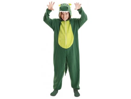 DEGUISEMENT DINOSAURE VERT T-REX 10/12 ANS GARCON - COMBINAISON ANIMAL DRAGON