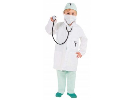 DEGUISEMENT DOCTEUR AVEC STETHOSCOPE 7/8 ANS ENFANT - COSTUME BLOUSE MEDECIN - IMITATION - PANOPLIE