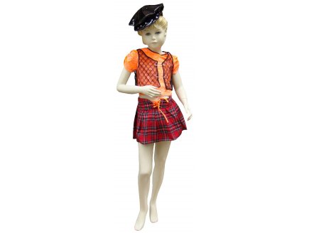 Deguisement enfant ecossaise 6 / 8 ans - robe - costume carnaval - panoplie fille Taille 112 / 128 cm - carnaval - fete