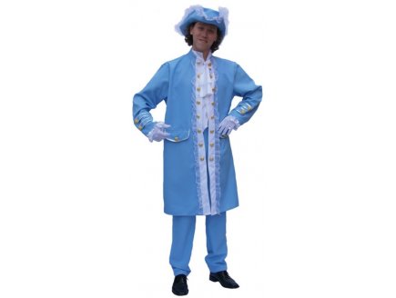 DEGUISEMENT MARQUIS BLEU TAILLE 50 - COSTUME ADULTE BOURGEOIS - ARISTOCRATE - PANOPLIE HOMME