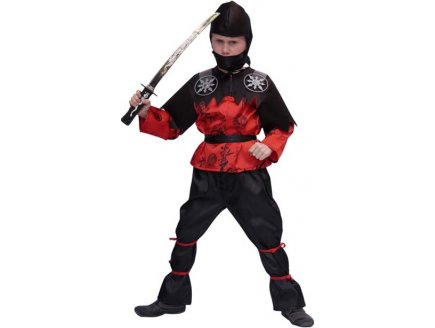 DEGUISEMENT NINJA BLACKBELT 10 ANS - COSTUME ENFANT - PANOPLIE GARCON - FETE - CARNAVAL