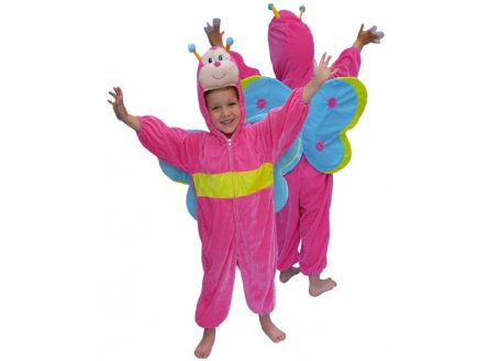 DEGUISEMENT PAPILLON ROSE 8 ANS - COSTUME ENFANT - PANOPLIE ANIMAL - GARCON - FILLE