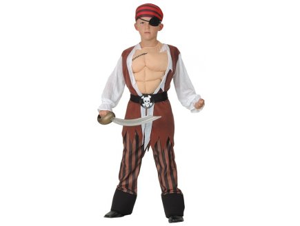 DEGUISEMENT PIRATE MUSCLE 4/6 ANS GARCON - PANOPLIE CORSAIRE