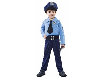 DEGUISEMENT POLICIER 2/3 ANS GARCON - UNIFORME METIER - COSTUME ENFANT