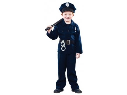 DEGUISEMENT POLICIER 4/6 ANS GARCON - UNIFORME METIER - COSTUME ENFANT