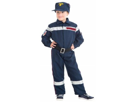 DEGUISEMENT SAPEUR-POMPIER FRANCAIS 9/10 ANS - UNIFORME SOLDAT DU FEU