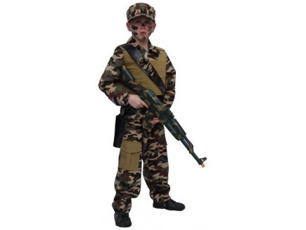 DEGUISEMENT SOLDAT 8 ANS GARCON - COSTUME UNIFORME MILITAIRE ARMEE - PANOPLIE ENFANT