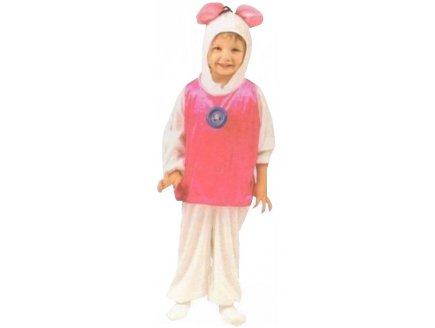 DEGUISEMENT SOURIS BLANCHE 4 ANS - COSTUME ANIMAUX - FILLE - ENFANT - CARNAVAL