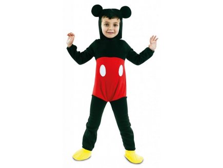 DEGUISEMENT SOURIS NOIRE ET ROUGE MICKEY GARCON 5/6 ANS - COSTUME DESSIN ANIME