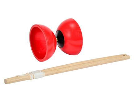 DIABOLO CLASSIQUE AVEC BAGUETTES EN BOIS - JONGLERIE / CIRQUE - ANDRONI - JEU D'ADRESSE PLEIN AIR
