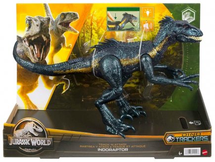 Dinosaure indoraptor attaque extreme - jurassic world - dino trackers - Mattel - hky11 - figurine