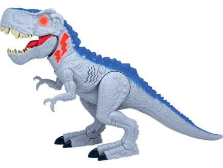 Dinosaure t-rex gris mechant - dino megasaur megahunter interactive avec sons - 31 cm de haut - dragon-i Toys