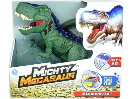 DINOSAURE T-REX VERT MECHANT - DINO MEGASAUR MEGAHUNTER INTERACTIVE AVEC SONS - 28 CM DE HAUT - DRAGON-I TOYS