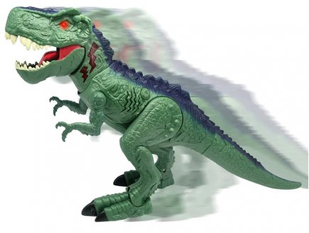 Dinosaure t-rex vert mechant - dino megasaur megahunter interactive avec sons - 28 cm de haut - dragon-i Toys