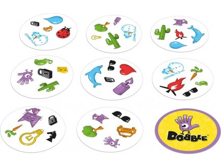 Dobble Giant XXL, Géant - 4 Mini Jeux exclusifs - Zygomatic - Jeu de cartes surdimensionnées, Extérieur
