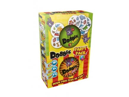 DOBBLE PARTY PACK : DOBBLE KIDS + DOBBLE CIRCUS - JEUX DE CARTES 5 EN 1 - ASMODEE