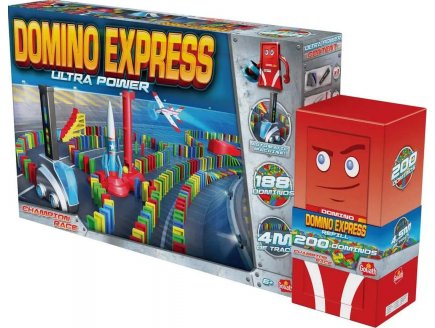 DOMINO EXPRESS ULTRA POWER - 188 DOMINOS + POWER DEALER + 200 DOMINOS - GOLIATH - 921206 - JEU CONSTRUCTION