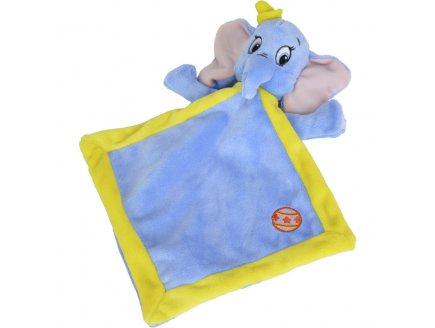 DOUDOU PLAT DUMBO L'ELEPHANT BLEU ET JAUNE - DISNEY - PELUCHE NICOTOY