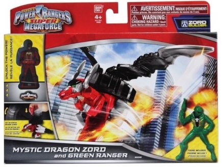 DRAGON ZORD AVEC POWER RANGER VERT - POWER RANGERS - BANDAI - 38081