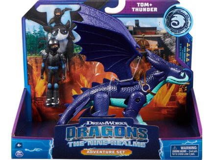 DRAGONS ET LES NEUF ROYAUMES : TONNERRE ET TOM - DRAGON ET SON DRESSEUR - DRAGONS DREAM WORKS - SPIN MASTER - 20140452