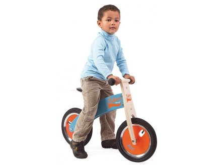 Draisienne bois bikloon bleu / orange - Janod - j03265 - velo
