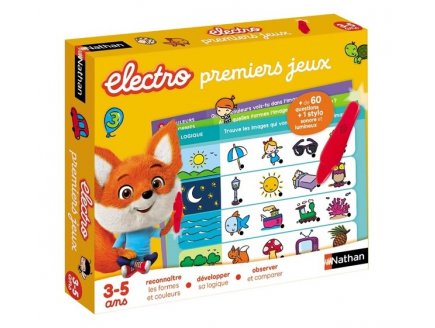 ELECTRO PREMIERS JEUX 3-5 ANS - QUIZ, QUESTIONS REPONSES - NATHAN - JEU EDUCATIF AVEC STYLO