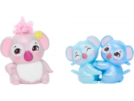Enchantimals Glam Party poupée Karalee Koala et Bloke + 2 bébé koala - Figurine 15 cm - Animal - Mattel HNT61
