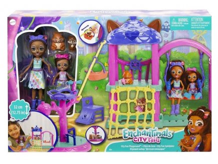 ENCHANTIMALS L'AIRE DE JEUX AVEC LES SOEURS ECUREUILS - POUPEES, ANIMAUX, ACCESSOIRES - MATTEL - HHC16