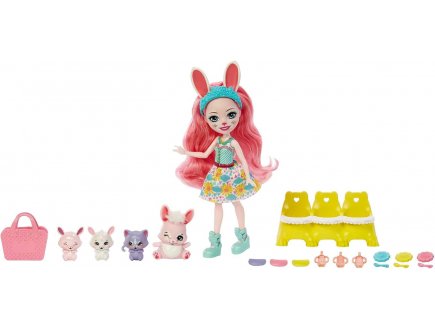 Enchantimals poupee bree lapin et twist - figurine 15 cm - animal - Mattel hlk85