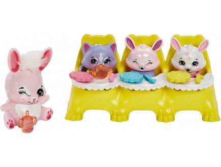 Enchantimals poupee bree lapin et twist - figurine 15 cm - animal - Mattel hlk85