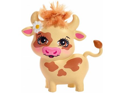 Enchantimals poupee cailet cow et curdle la vache - figurine 15 cm - animal - Mattel fxm77
