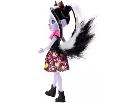 Enchantimals poupe Caper et Sage Skunk la Moufette - Figurine 15 cm - Animal - Mattel FXM72