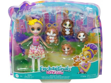 ENCHANTIMALS POUPEE GLEE ET 4 COCHON D'INDE - FIGURINE 15 CM - ANIMAL - MATTEL HHB84