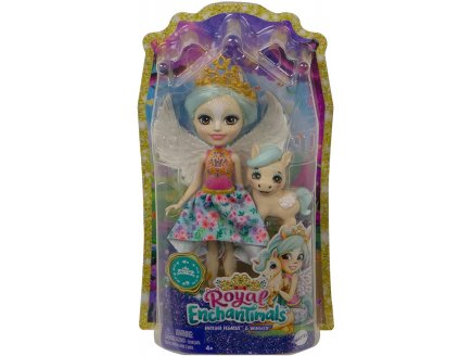 Enchantimals poupe Paolina Pgasus et Wingley le cheval - Figurine 15 cm - Animal - Mattel GYWJ03