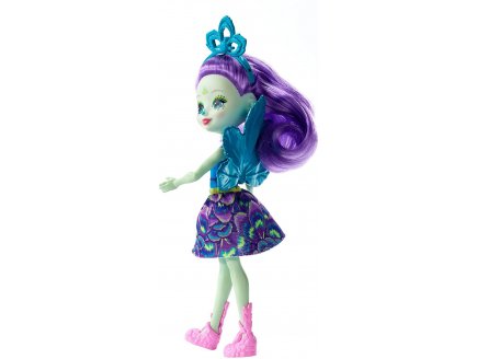 Enchantimals poupee patter peacock et flap le paon - figurine 15 cm - animal - Mattel fxm74