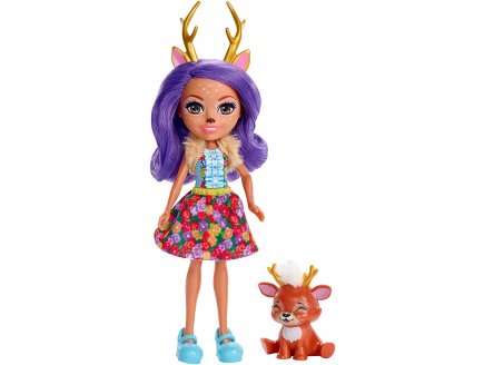 Enchantimals poupe Sprint et Danessa Deer la Biche - Figurine 15 cm - Animal - Mattel FXM75