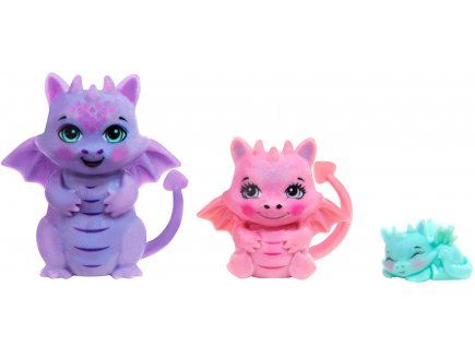 Enchantimals royale poupee deanna dragon + dragon roast whisk steam - famille de deanna dragon - Mattel - gyj09