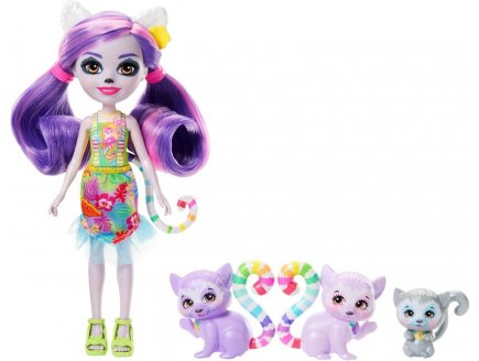 Enchantimals sunshine beach - famille lorinda lemur - poupees, animaux, accessoires - Mattel - hrx86