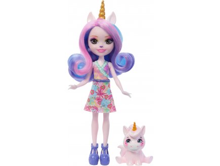 Enchantimals sunshine beach poupee ulia licorne et pacifica - figurine 15 cm - animal - Mattel hrx84