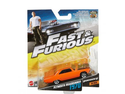 FAST & FURIOUS : PLYMOUTH ROADRUNNER 1970 - VEHICULE MINIATURE - VOITURE - MATTEL FCF37