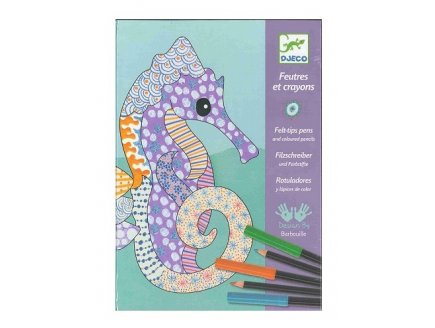 FEUTRES ET CRAYONS L'ART DU MOTIF  - DJECO - DJ08648 - COLORIAGE