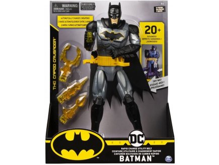 FIGURINE BATMAN 30 CM DELUXE AVEC EFFETS SONORES + ACCESSOIRES - DC - SPIN MASTER - 20122566