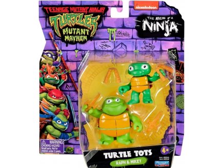FIGURINE BEBE RAPHAEL ET MICHELANGELO - LES TORTUES NINJA MUTANT MAYHEM - TMNT - TURTLES - GIOCHI PREZIOSI