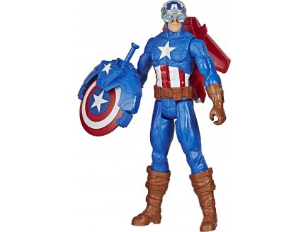 Figurine captain america 30 cm blast gear - avengers heros titan - Hasbro - e7374