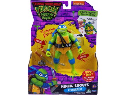 Figurine de Deluxe Léonardo 15 cm avec son - les tortues ninja mutant mayhem - tmnt - turtles - Giochi preziosi