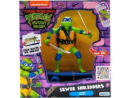 Figurine L�onardo 12 cm avec Skate - les Tortues Ninja Mutant Mayhem - TMNT - Turtles